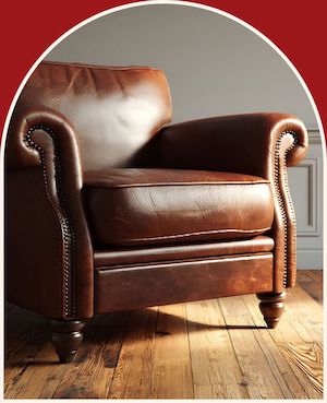 Restauration et repigmentation de fauteuil club en cuir à Aix-en-Provence